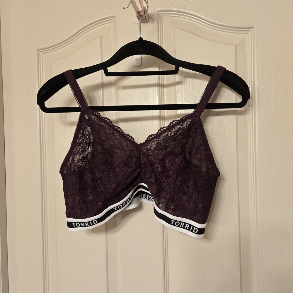 Torrid Dark Purple Lace Bralette
